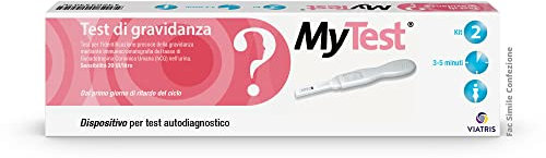 My Test – Test di Gravidanza, Identificazione Precoce dal Primo Giorno di Ritardo, Semplice e Rapido, 2 Kit