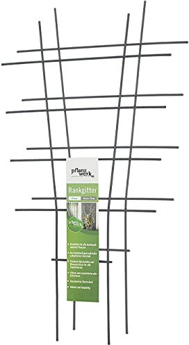 Pflanzwerk® Pflanzkübel Rankgitter - 2 Stück - 45x25cm Pflanzen Rankhilfe Blumen Rosen Kletterhilfe *100% ROSTFREI * *100% WURZELSCHUTZ* *100% UV-Schutz* *10 Jahre GARANTIE*