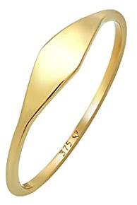 Elli PREMIUM Bague Dames en forme de marquise Déclaration élégante Minimale en or jaune 375