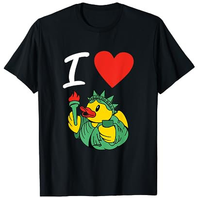 I love New York City NYC Statue of Liberty Rubber Duck T-Shirt