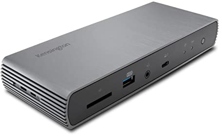 Kensington SD5780T Thunderbolt 4 Dual 4K Estación de Acoplamiento con Entrega de energía de hasta 100 W y Lector de Tarjetas SD, HDMI y Thunderbolt 4 Puertos para Windows y MacBooks (K33040NA)