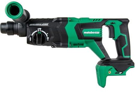 Metabo HPT 36V MultiVolt™ Brushless SDS Plus 1-1/8 D-Handle Rotary Hammer, Cordless Rotary Hammer Tool Body Only, High Impact Energy 2.3 ft-lbs, Ergonomic Design, Tool Body Only, DH3628DDQ4