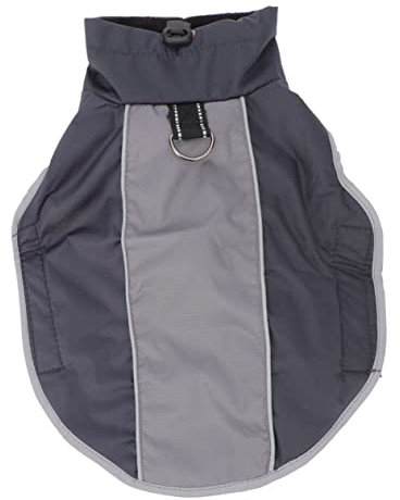 HAPINARY Wasserdichter Hundemantel Mit Reflektierendem Bauchschild Atmungsaktiv Und Warm Gefütterter Outdoor-Mantel Für Kleine Hunde Verstellbarer Welpenmantel Für Regen Wind Schnee Schwarz