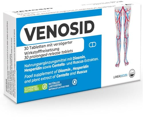 DIOSMINE y HESPERIDINA 400 mg Venosid Suplemento para la Microcirculación 30 Comprimidos para la Microcirculación Plexo Piernas Varices Piernas hinchadas Capilares rotos Venosid Agips
