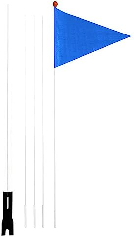 Fahrradfahne, 220cm Fahrrad Wimpel Kinder Sicherheitswimpel Verstellbare Fahrradwimpel Fahrrad-Sicherheitsflagge Gut Sichtbar & Reißfest Fahrradanhänger Dreiecksflagge für Kinder und Erwachsene, Blau
