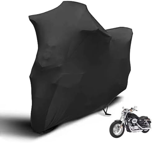DZG Motorcycle Cover Indoor Stretch Soft Motorbike Cover Multiple Protection Dustproof Windproof Motor Cover with Storage Bag, 96 inch