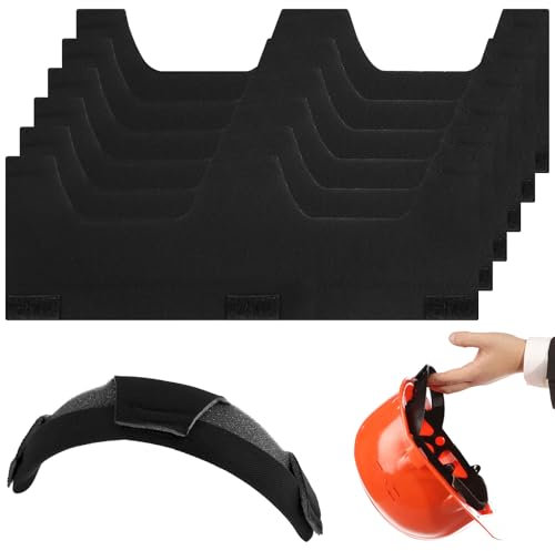 6 Stück Schutzhelm Schweißband Kopfbandpolster Schweißhelm Antitranspirant Gürtel Helm Schweißband Antitranspirant Gürtel Wiederverwendbar Schweißband Schutzhelm Innenfutter Helm Tröster Pad Waschbar