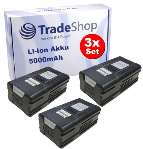 Trade-Shop Batterie Li-ION 80 V 5000 mAh Compatible avec Tondeuse à Gazon Greenworks 46 cm SP GD80LM46SP / Tondeuse à Gazon 51 cm SP GD80LM51SP, GD80LM53, GD80LM46SO