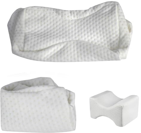 Beinkissenbezüge – Orthopädisches Kniekissenbezug-Set | Kniepolster für Seitenschläfer, Gemütliches Gefühl | Schaumstoff-Kissenbezüge mit Schicht-Design | Geschenk Pe