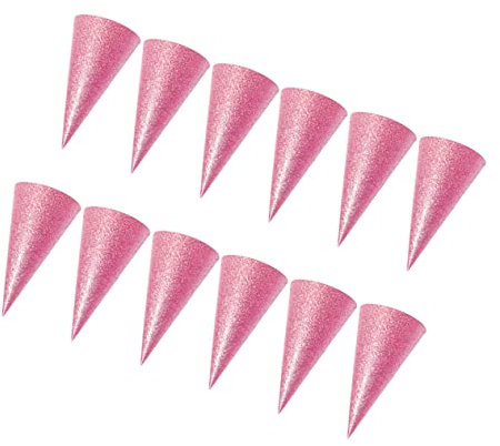 Warmhm Stk - Rosa Glitzernde Partyhüte Stirnband Hüte Bulk-hüte Zum Krone Papierhut Geburtstagsfeierhüte Für