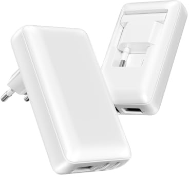 USB Ladegerät Flach 20WPD&15W QC Schnellladegerät,USB C Stecker Abgewinkelt | Flaches Netzteil,Flacher Ladestation Netzadapter für iPad,iPhone,Samsung,Reise