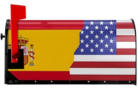Coperture per cassetta delle lettere con bandiera della Spagna americana, per giardino, casa, Natale, decorazioni per cassetta delle lettere, dimensioni standard 64,7 x 52,6 cm