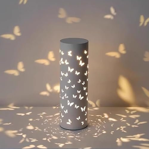 Bedside Table Lamp Rotatable Butterfly Night Light Led Lights for Bedroom Living Room Mariposas Gradient Projector USB Lamps for Girls Gift Valentine's Easter Mothers Day Birthday Present