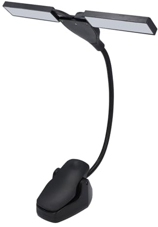 Kompakter, Tragbarer, Zusammenklappbarer Notenständer, Superhelles LED-Licht, Professionelle Klavierlampe mit Clip Zum Spielen, Lesen