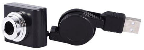 POPETPOP Cámara Web USB para Portátil Ajuste Manual y Plug and Play, Cámara para PC de Plástico y Vidrio Adecuada para Clases en Directo
