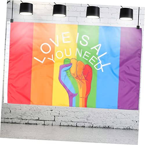 Toyvian Bandera del Lgbt Decoración para Fiestas al Aire Libre Bandera de Poliéster Resistente para Eventos y Celebraciones Decoración y Portátil