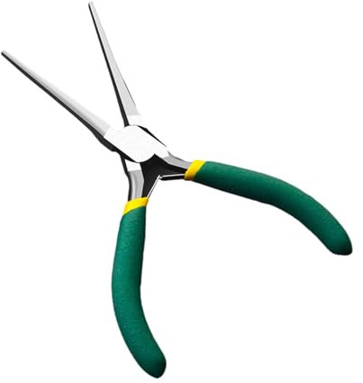 YUOIUX Alicates de punta de aguja, 12,7 cm, 10 puntas diferentes, alicates de punta pequeña de aguja, alicates de punta larga para joyería