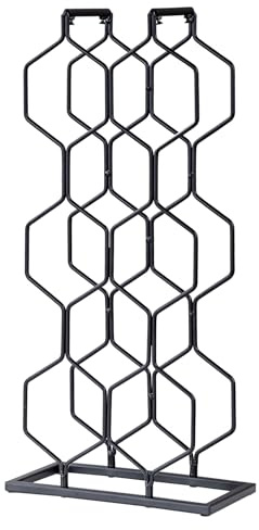 levandeo Metall Flaschenregal H48cm für 8 Flaschen Schwarz Weinregal Weinständer Industrial Küchenregal