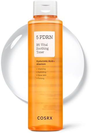 COSRX 5 PDRN B5 Vital Soothing Tóner 280 ml – Cuidado de la piel coreano para el cuidado y revitalización de la piel con ADN de salmón, centella y pantenol