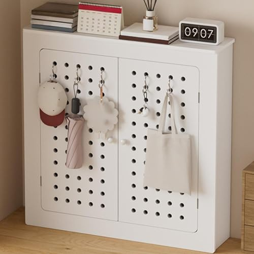 Heizkörperabdeckung für Zuhause, Heizungsverkleidung, Heizkörperverkleidung mit Stecktafel und Ablageplattform, 2-Türen-Design für Wohnzimmer, Schlafzimmer, Küche(80*70*25cm/31*28*10in)