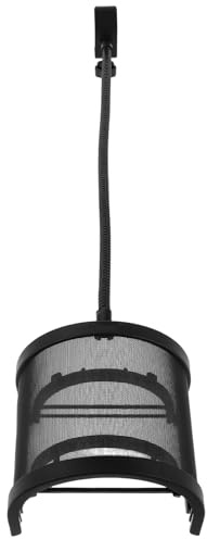 U Shaped Microphone Windscreen Cover Black Large Mesh Shield | Plastic Metal Rubber Build, for Condenser Models, Studio Recording and Streaming Setups