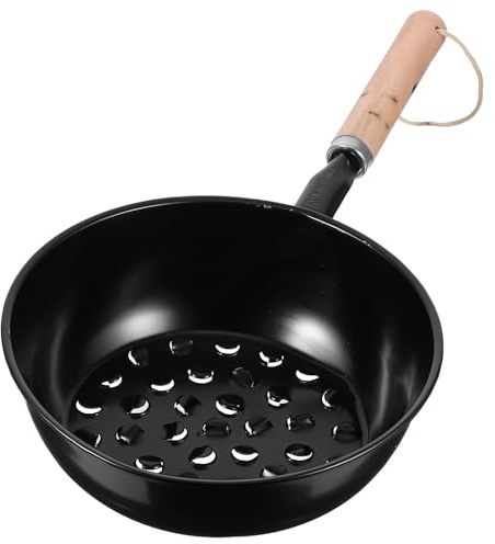 FELTECHELECTR Pentola per Carbonella in Ferro con Manico e Design Ergonomico, per Barbecue e Campeggio all Aperto, Resistente e Facile da Trasportare