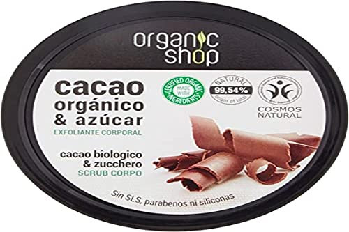 ORGANIC SHOP Exfoliante Corporal Chocolate Belga 250ml, Estándar, Único