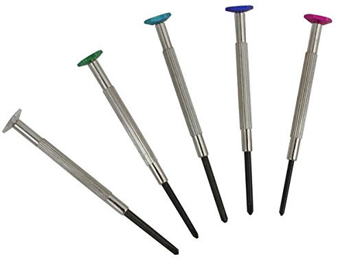 5 destornilladores estrella S1 Deluxe® STAR-COLOR para relojero