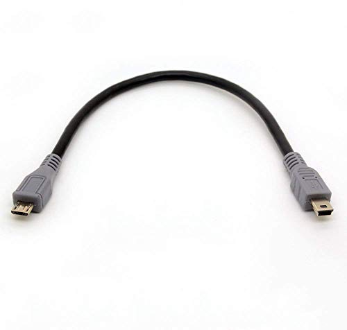 Micro-USB-auf-Mini-USB-Kabel-Adapter, Micro-USB-Stecker auf Mini-USB-Stecker, OTG-Verlängerungscode-Konverter für mobile Geräte (20 cm)