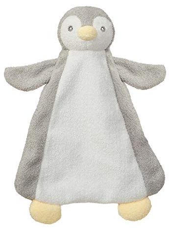 Aurora, 61058, Baby-Decke, Pinguin, 25,4 cm, Plüschtier, Grau & Weiß, grau