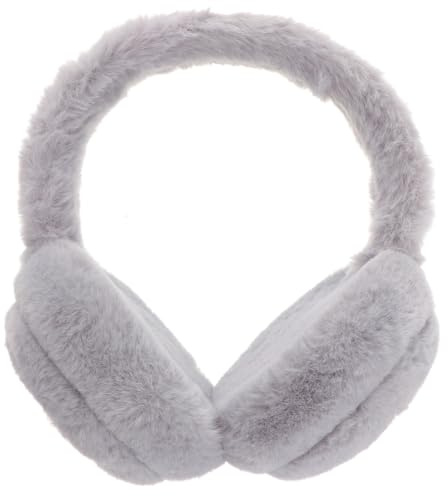LIOOBO Wireless Kopfhörer Ohrenschützer 2-in-1 - Ohrenwärmer mit Mikrofon, 10h Spielzeit für Ski, Joggen & Outdoor (Grau, Plush-Material, 32Ω Hi-Fi Sound)