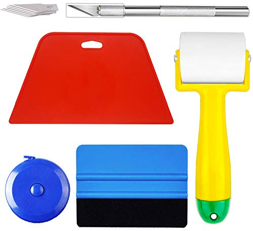 CARTINTS Wallpaper Tools Wallpaper Smoothing Tools with Smoother, Cutter Blades, Seam Roller, for Applying Adhesive Contact Paper Window Film Car Vinyl