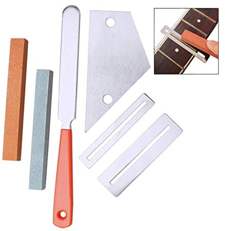 XLKJ 6 Stück Gitarren Luthier Werkzeug Set, Gitarre Griffbrett Fretboard-Schutz, DIY Gitarre Reparatur Kit