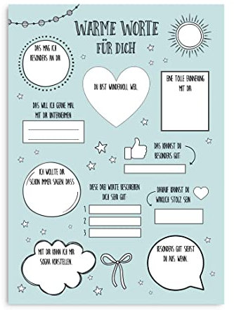 Nastami Postkarte WARME WORTE für Dich Karte für Freunde Geschenk