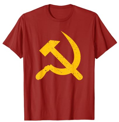 URSS Hammer And Sickle Unione Sovietica CCCP Comunismo Socialismo Maglietta