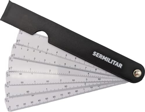 Escalímetro de 6 reglas con diferentes escala 1:8, 1:175, 1:75, 1:125, 1:40, 1:30, 1:20, 1:10, 1:15, 1:50, escalimetro militar con funda.