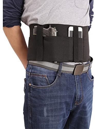 Norhogo Holster de Pistolet caché Holster de Support de Pistolet Multifonctionnel, pour Le Transport à la Main ou à Droite avec Poche, de la Ceinture Tactique en néoprène élastique
