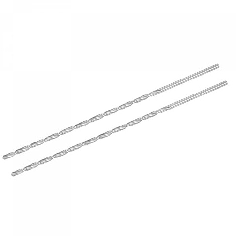 TA-VIGOR 2Pcs 4.2mm Extra Long Twist Drill Bits 300mm HSS Straight Shank | High Speed Steel Spiral Drill Bits for Wood, Metal, Aluminium and Plastic