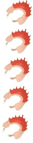 BESTonZON 5st Wasserblockierende Duschhaube Haarwaschmütze Für Kinder Badekappe Für Duschhauben Für Kinder Badekappe Kinder Kinderhüte Kleinkind-mütze Kinderhaube Shampoo Rot Tpe Schutz