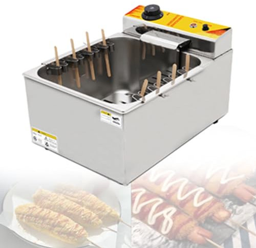 Cheese Fryer, Electric Corn Dog Machine 8pcs Sausage Frying Equipment For Restaurant, Home Kitchen, Snack Bar - Commercial Grade