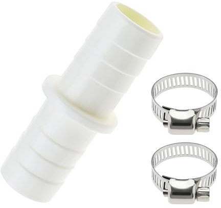 Connector for Washing Machine Dishwasher 110810 Waste Pipe Connector Outlet Drain Hose Including 2 Hose Metal Clamps