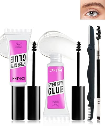 Augenbrauen Gel-2pcs Transparent Augenbrauengel, Natürlich Wischfest augenbrauenfarbe, 16 Stunden Lang Anhaltendes Wasserfest, Instant Styling Makeup Eyebrow Gel Mit 2 Augenbrauen Tools Set-1+1 Clear
