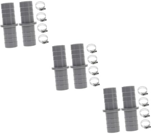Gadpiparty 6ensembles Raccords Pour Tuyau De Drainage De Machine à Laver Adaptateurs Extension De Tuyau Avec Colliers De Serrage Compatible Lave-linge Et Lave-vaisselle