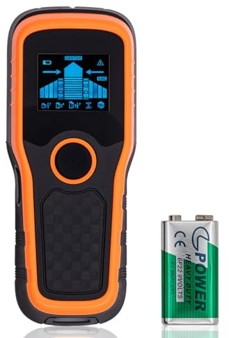 Mcbazel Detector de Pared 5 en 1, Detector de Pared Multifuncional con Pantalla LCD y Advertencia de Sonido, Escáner de Pared para Madera, Metal y Líneas Eléctricas