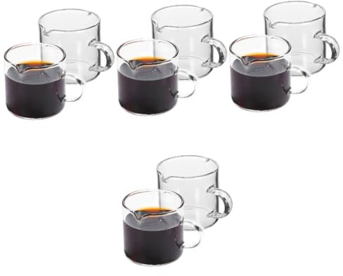 Cabilock 4 Juegos Taza De Café Cafe Expreso Café Exprés Taza De Tiros Expresso Pava Taza De Espresso Vaso De Café De Vidrio Vasos De Vidrio Para Beber Jarra De Cristal Pequeña 2 Piezas * 4