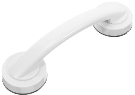 SECFOU Thickened Non-Skid Bathroom Safety Grab Bar for Elderly and Disabled, Large White Shower and Bathtub Handrail with Suction Cups for Wall Support and Stair Assistance