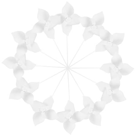 BESPORTBLE Moulins à Vent en Papier Vierges pour Garçon Et Filles, Kit Bricolage 12 Pièces, Activité Créative De Printemps, Décoration Extérieure Et Loisir Créatif, Jouet Éducatif à Peindre Soi-même