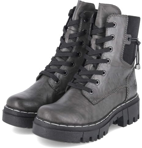 Rieker 74031-45 Schnürstiefel Synthetik Damen in grau - Gr. 40