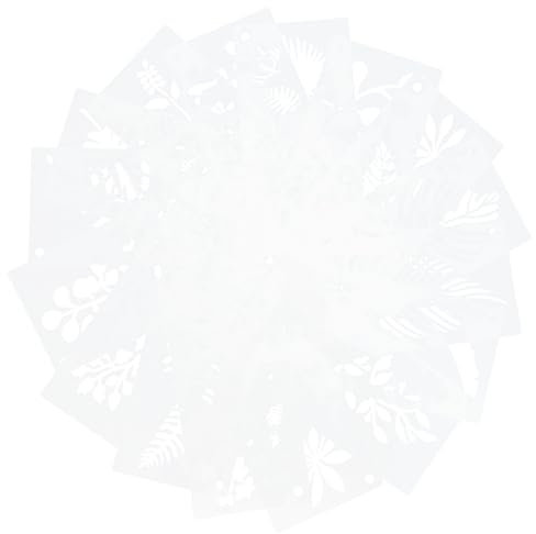 Angoily 16blätter Kreative Hohlschablonen Dekorative Graffiti-vorlagen Wand-kunst-zeichenvorlagen Wiederverwendbare Zeichen Und Malschablonen Für Basteln Diy Heimdekor Blattformen