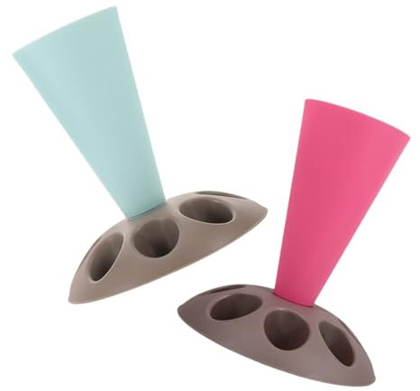 CIYODO Lot de 2 Supports de Poche à Douille : Support de Remplissage de Poche à Douille avec Support de Douilles à gâteau, Support en Plastique, Accessoires de décoration de pâtisserie